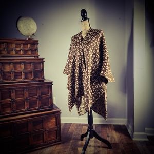 *Flawed Charter Club Open-Front Animal Print Cardigan Wrap-OS